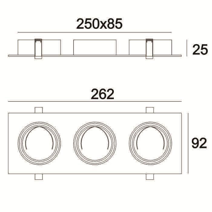 High Quality White LED Light Recessed Movable GU10 LED Ceiling Downlight LED Decorative Lighting