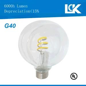 CRI90 8W 800lm G40 New Spiral Filament LED Light Bulb