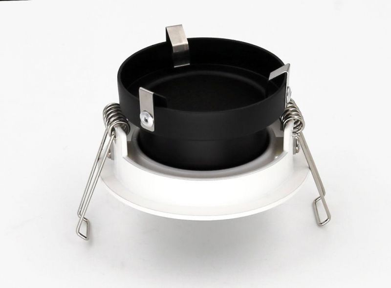 White-Black Adjustable Recessed Downlight Fixture Mounting Ring for Module