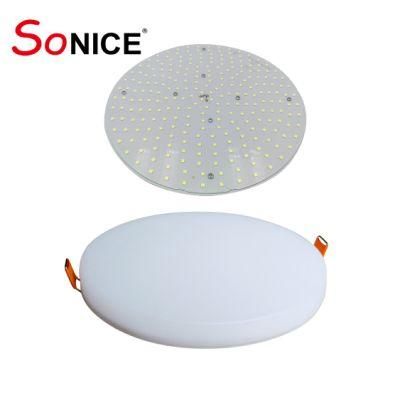 Frameless Round Shape Isolated Driver Aluminium Housing Die Casting Panel Light Back Light 18W LED Panellight