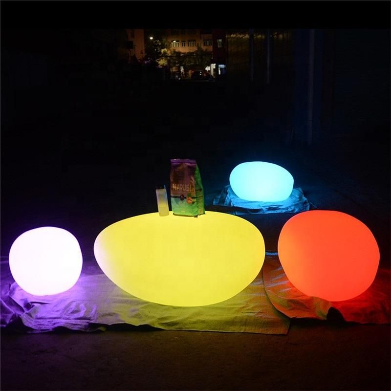 Garden Lights LED Solar Stone Lamps Decorative Outdoor Party Fence Lamp PE Plastic Rock Stone Recharge Light for Patio Lawn Yard