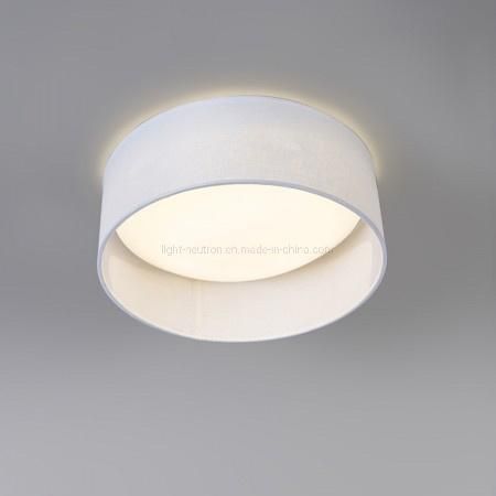 Modern Decorative Fabric LED Round Ceiling Lamp for Interior