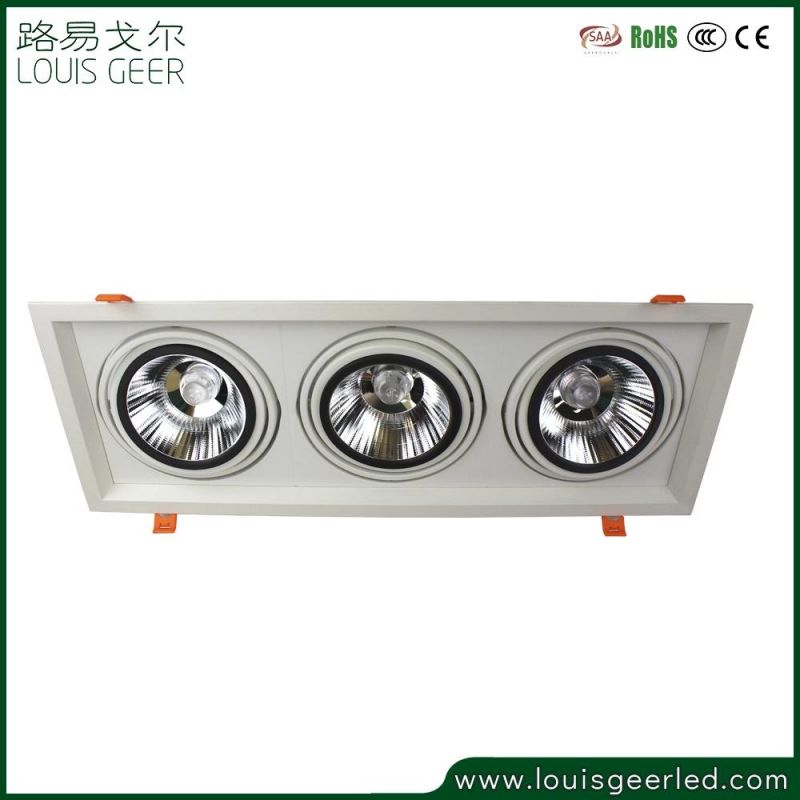 High Quality AC85-265V 36W COB LED Recessed Grille Light with Ce RoHS Approved