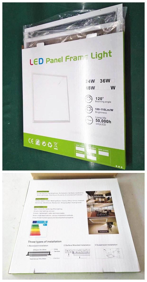 CCT Changing by Switch Isolated LED Color X 3 Driver 600X600mm 36W LED Frame Light