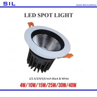 Hot Sales COB Recessed Ceiling LED Down Light 25W Ceiling Spot Light Anti Glare LED Spotlight