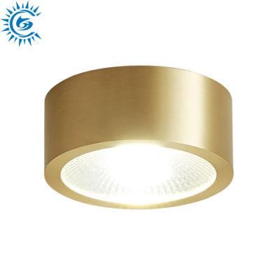 3W 5W 7W CCT IP65 Thin Brass Gold Black COB LED Corridor Aisle Porch Mounted Ceiling Spotlight