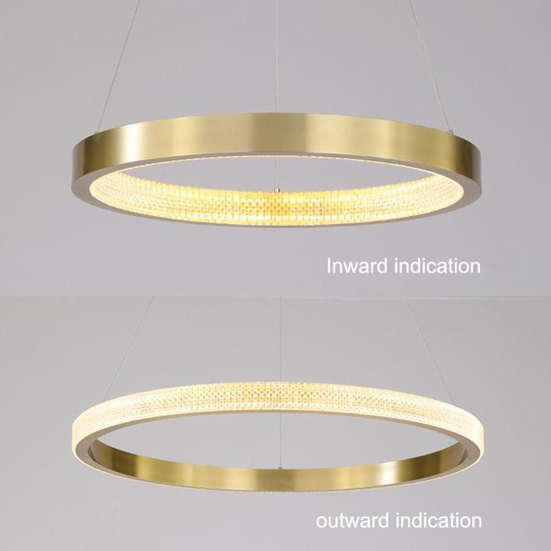 New Modern Gold Decor House Pendant Decoration Ceiling Light Circle Lighting Chandelier Modern