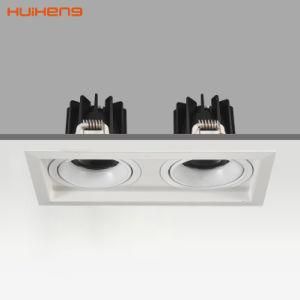 Die-Casting Alu. 9W*2 Adjustable Square Recessed Downlight