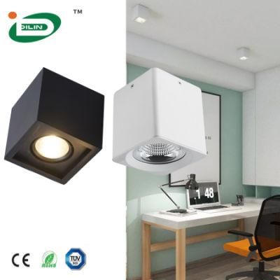 Color Change Squre/Round 5 6 7 Inch Surface Mounted COB Ajustable Thicken LED Downlight