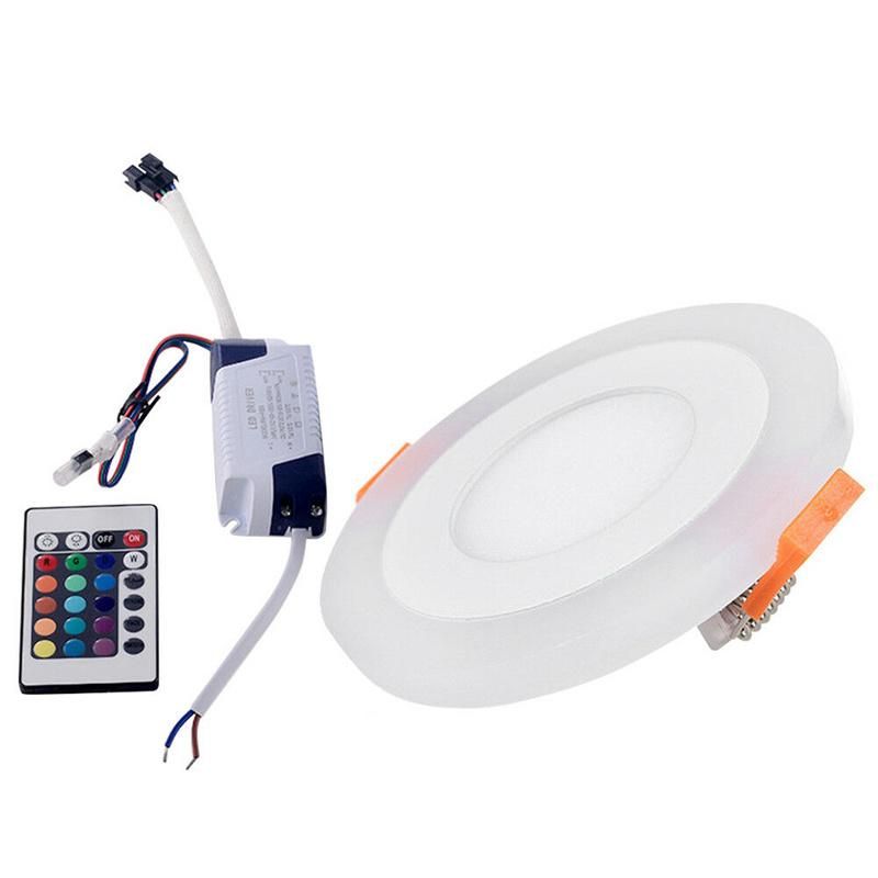 Ultra Slim 3+3W Round Square Concealed Dual Color LED Downlight Dimmable Round LED Panel Light