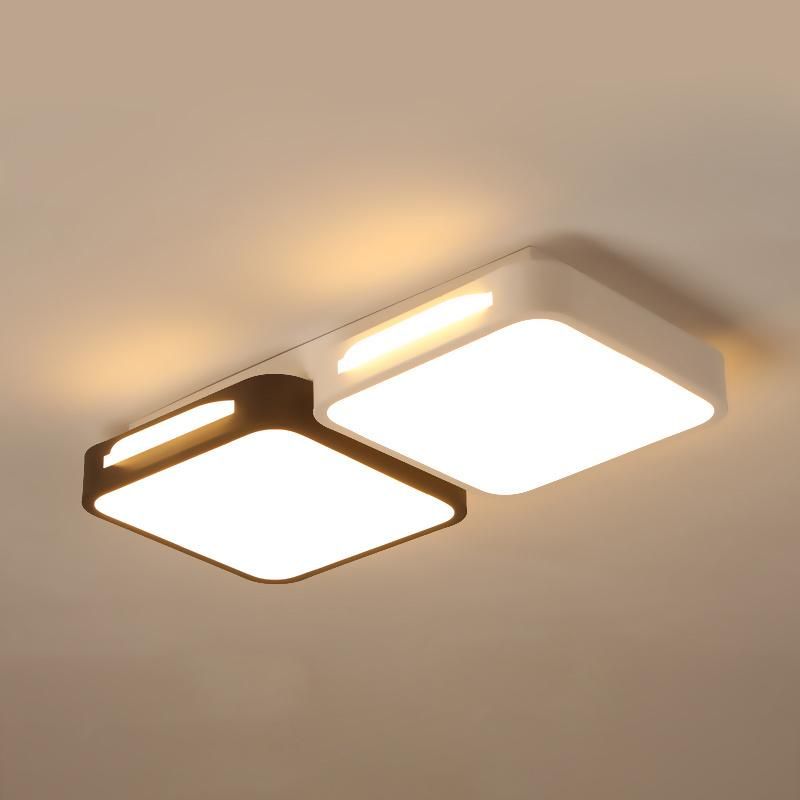 Surface Living Room Square Dimmable LED Ceiling Lamp Remote Lighting Modern