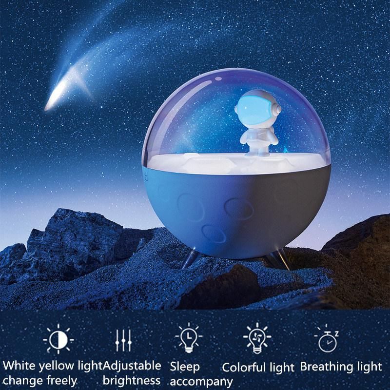 LED Colorful Changing Adjustable Lightness and Music Breathing Light USB Charging Guardian Moon Baby Night Light for Bedroom