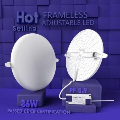 Smart Dimmable 18W No Frame Design Round Garden Panel Industrial LED Lamp Ceiling