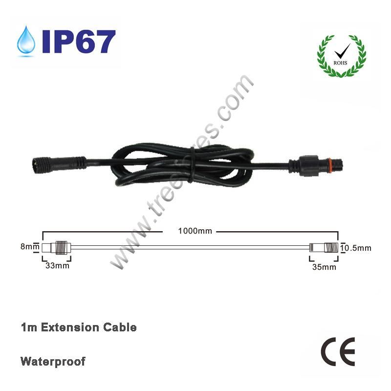 Silicone Wire 1mwaterproof Cord Extension Cable and Shunt Cord for 12V 24V Lighting Lamp