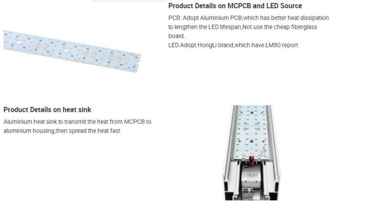 1.8m Seamless Linakable LED Linear Trunking Light for Shop Mall Lighting