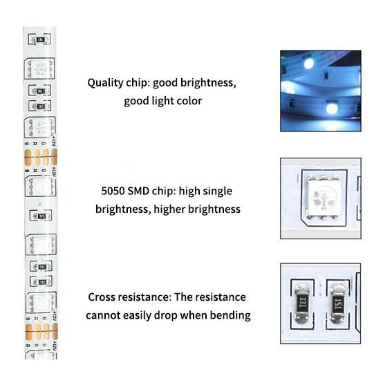 New Arrival Multi-Function IP65 Waterproof 12V Tuya/APP Control RGB LED Strip Light