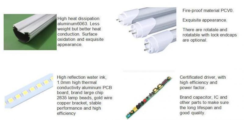 160LMW 18W Evg/Kvg Compatable LED T8 Tube Light