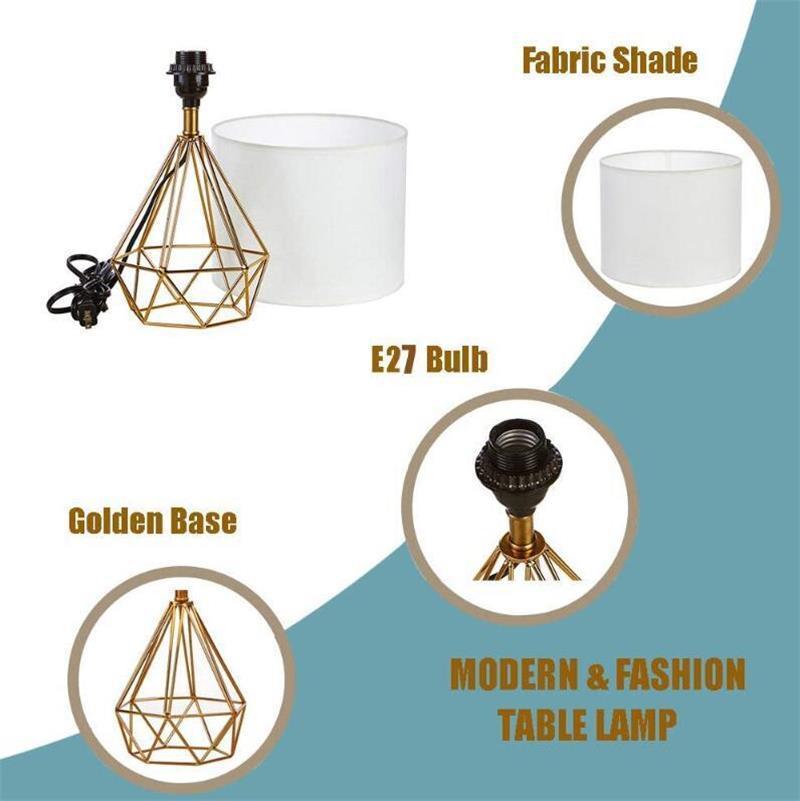 Nordic Minimalist Modern Interior Living Room Bedroom Bedside Light Fabric Table Lamp