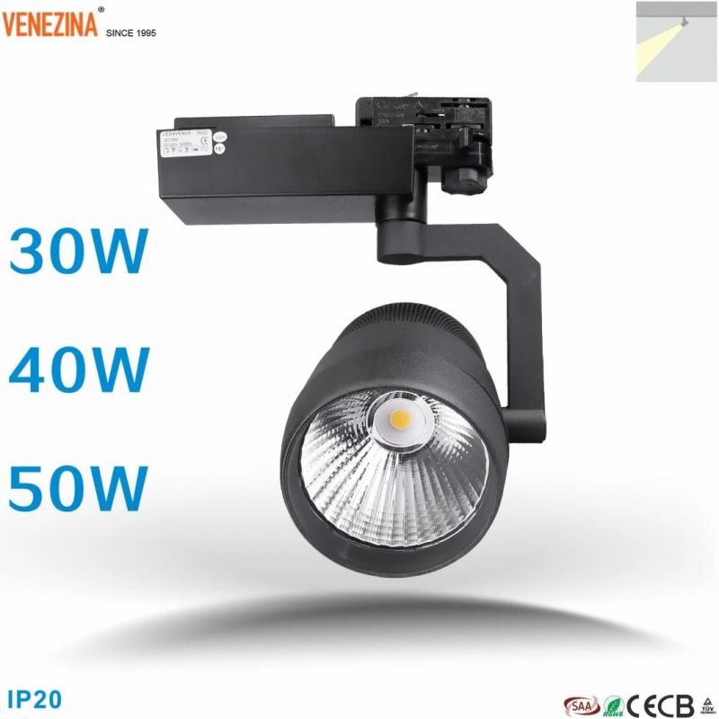 Dimmable 50W High Power Commercial Interior LED Spot Track Lamp