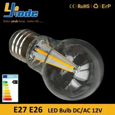 G45 Filamentled Bulb 12 Volt E27 E26 Screw Base Light Bulb 2W