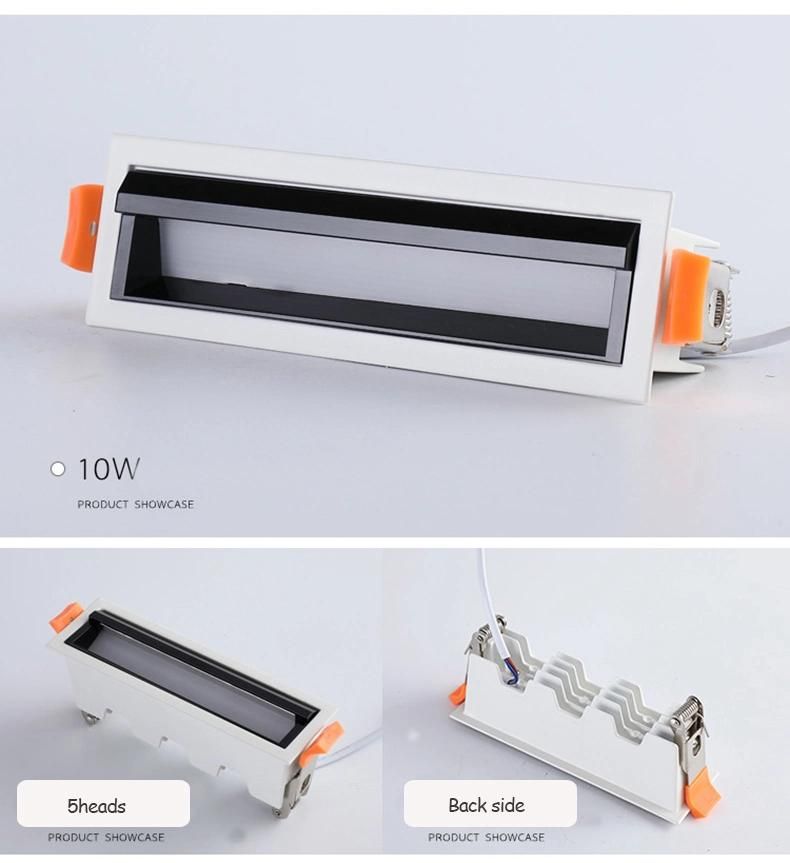 Indoor Energy Saving Linear Ceiling Lamp 10W20W30W Recessed LED Polarized Downlight Light for Museum School Library