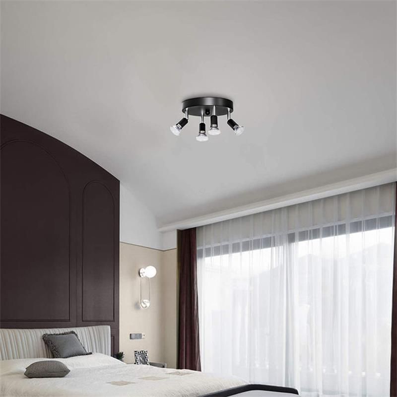 Modern Minimalist Black Three-Head Four-Head Ceiling Lamp Indoor Corridor Aisle LED Spotlight