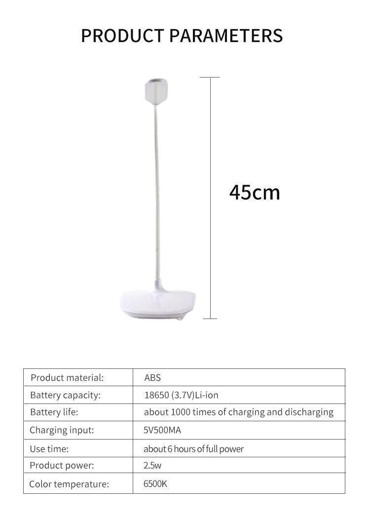 USB Touch Switch Desk Table Lamp for Dorm, Bedroom Office Study Work and Makeup