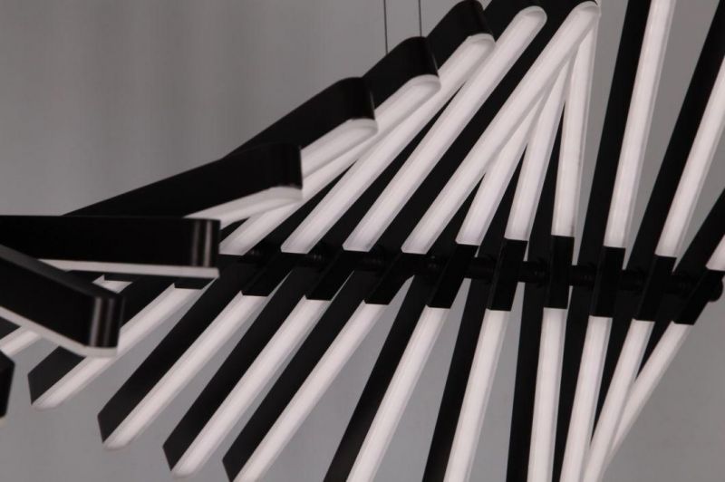 Masivel Lighting Modern Piano Shape Linear LED Pendant Light Decorative LED Chandelier Lighting
