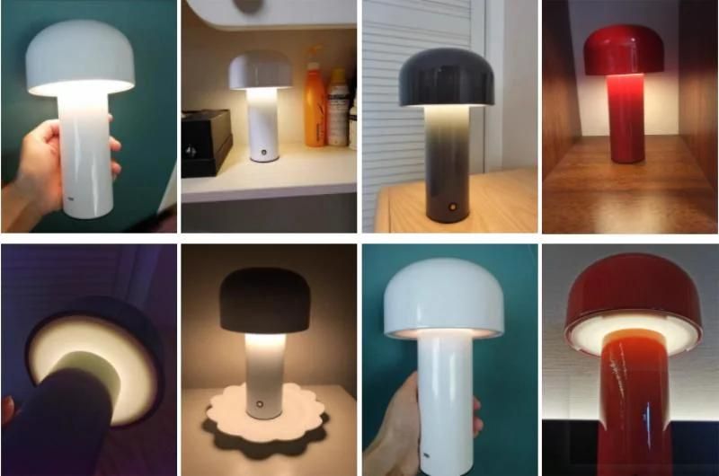 Modern Minimalist Mushroom Light Indoor Bedside Touch Dimming LED Table Lamp