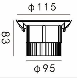 12W New Design Energy Saving Downlight for Clothing Shop Ce Certificated