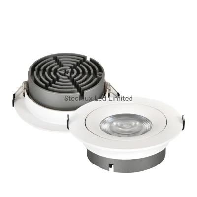 LED IP44 Hotel Project Spot Dimmable Down Light 7W Recessed COB Adjustable Downlight