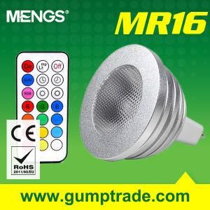 Mengs&reg; MR16 4W RGB Dimmable LED Bulb with CE RoHS SMD, 2 Years&prime; Warranty, 16 Colour, IR Remote Control (110180015)