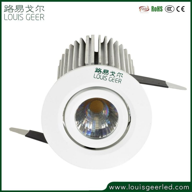 New Design Top Quality Indoor Aluminum Round Ceiling Adjustable 8W Dimmable COB Recessed LED Spotlight