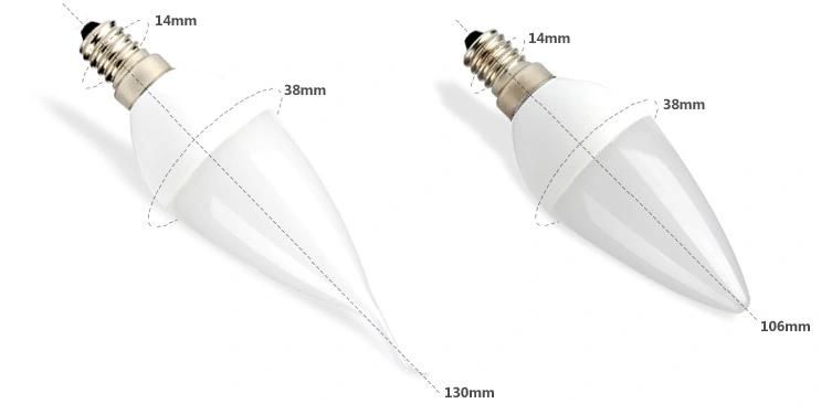 C35 3W Candle Shape LED Light Frost