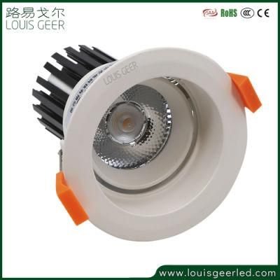 Distributor Hot Sale Hallway Bathroom Anti Glare LED Lighting Round LED COB Directional Recessed Downlight