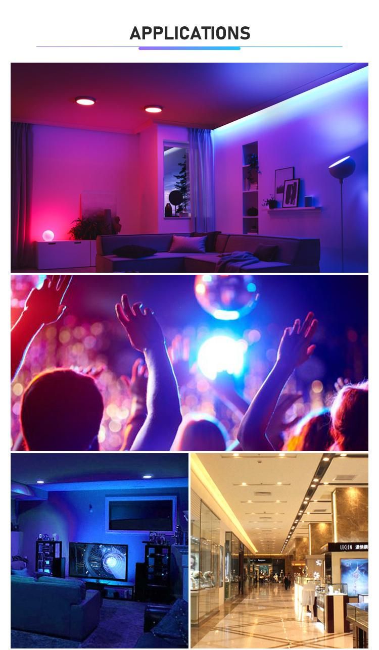 Energy Saving Different Colors 9W Smart LED Flat Panel Light