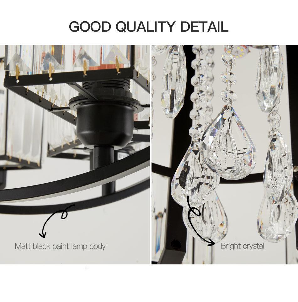 Customized Hotel Project Iron Large Crystal Pendant Light Hanging Luxury Modern K9 Crystal Chandelier