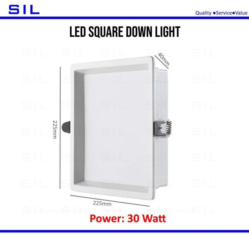 3000K/4000K/5000K/5700K/6500K Color Temperature Warm/ Neutral/ White Light 21watt Square Ceiling Downlight LED Down Light