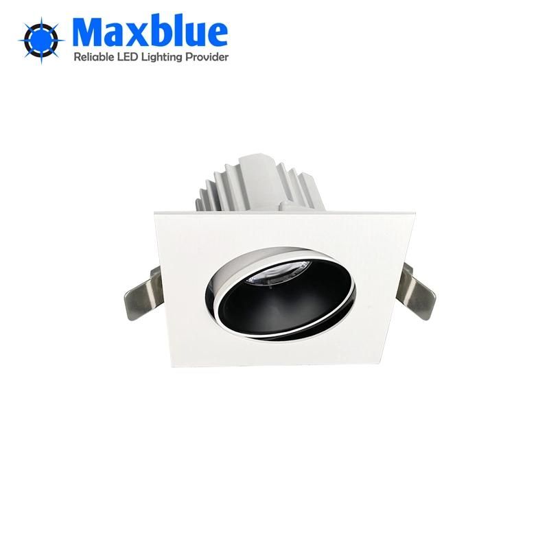 Hot Sale High Quality Adjustable Square Gimbal LED Spotlight Downlight