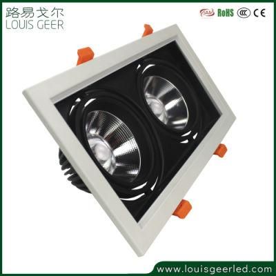 Louis Geer New Durable COB LED 1/2/3 Moving Heads Downlight LED Grille Downlight Adjustable Recessed Lighting Lamp