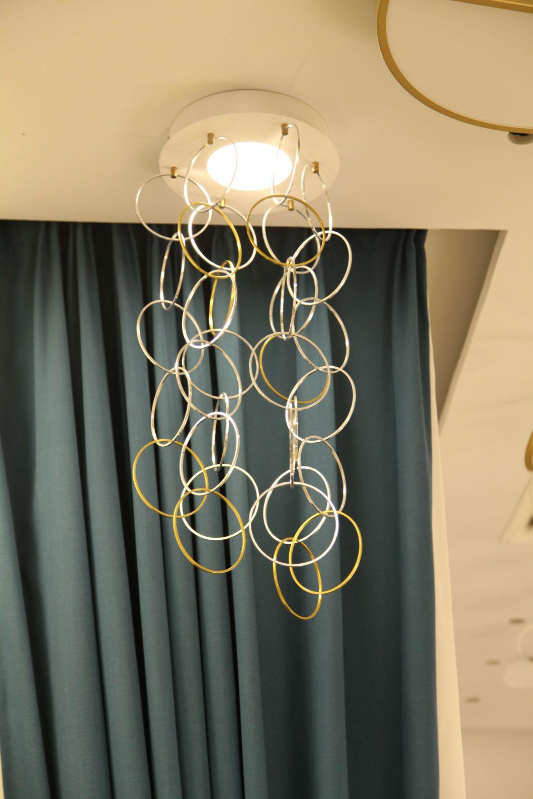 Masivel Golden Circle LED Chandelier Indoor Pendant Lighting