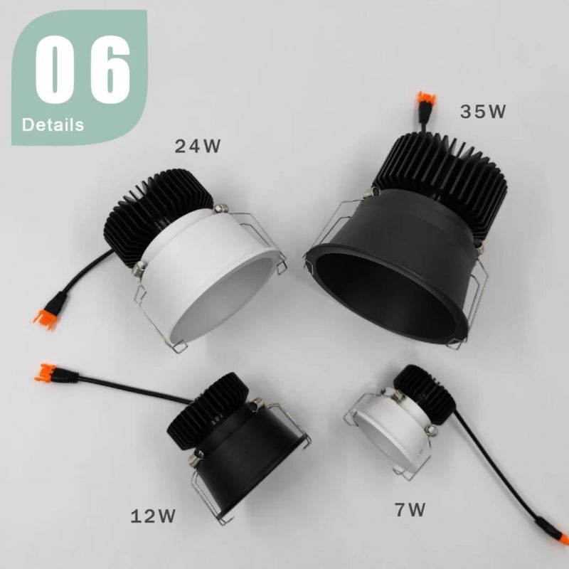 High Lumen COB Downlight Hotel Project LED 7W Spot Bulb Lamp Recessed COB Spotlight Down Light