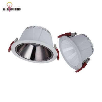 Nordic Style 6inch 8inch Replace Different Reflector Round IP65 Down Light COB LED Recessed Downlight for Hotel Shopping Malls