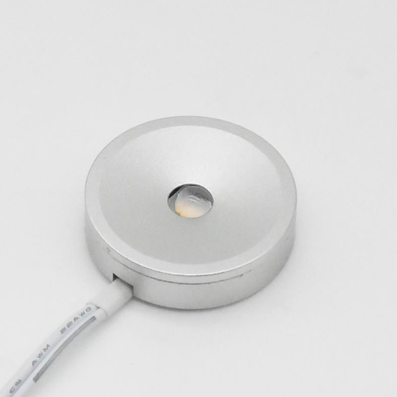 White Housing 4000K D32mm 1W 12V Slim Cabinet Spotlight 8mm Mini LED Ceiling Downlight