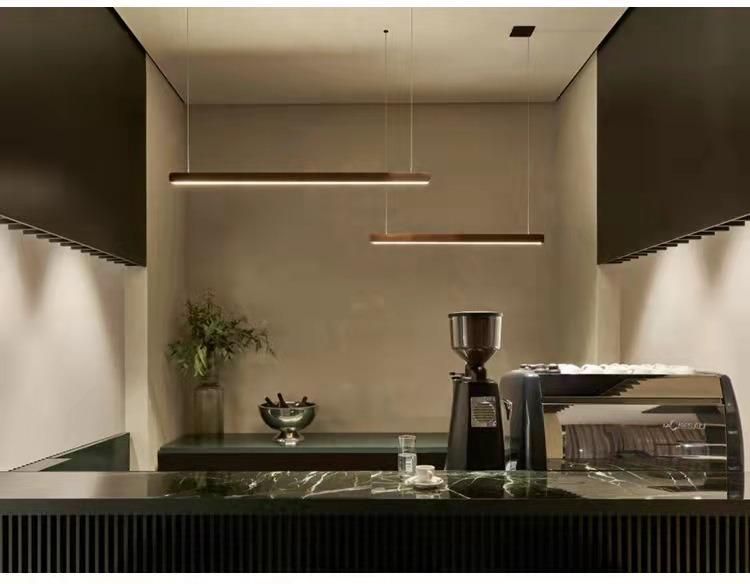 Zhongshan Light Luxury Table Restaurant Bar Long Office Industrial Black LED Pendent Light Lamp