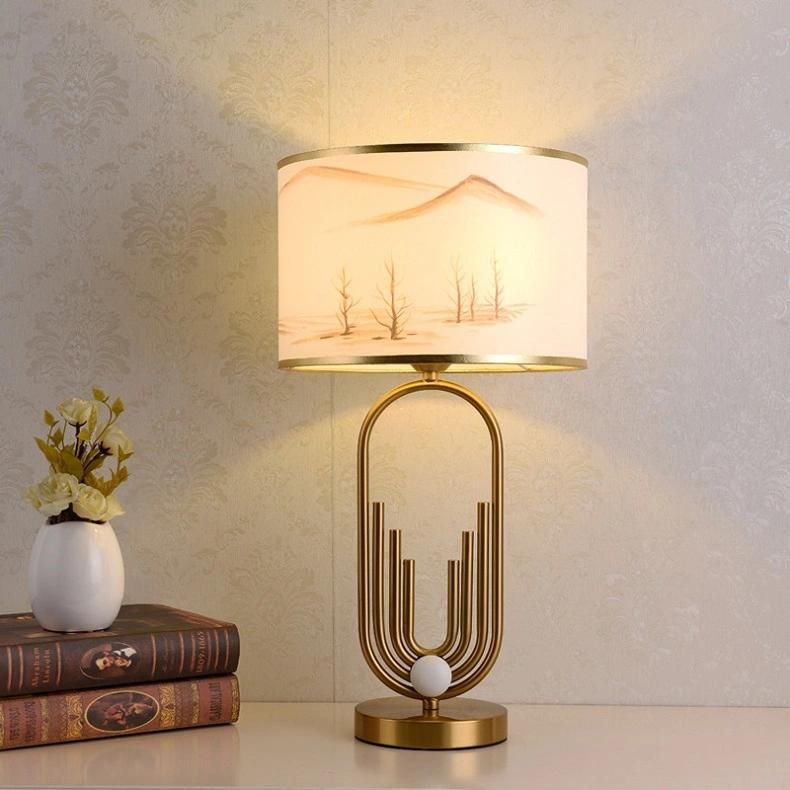 Luxury Style Hotel Living Room Bedroom Home Gold Table Lamp