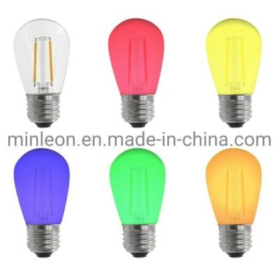 E26 S14 Color Plastic LED Filament Replacement Bulb