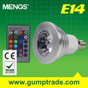 Mengs&reg; E14 3W LED Bulb with CE RoHS RGB 2 Years&prime; Warranty (110110035)