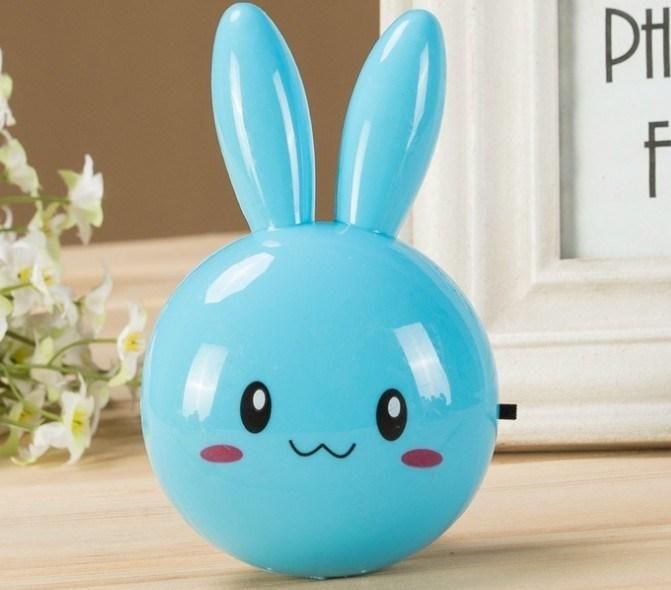 Long Ears Rabbit Night Light 4 Colors Bedroom Kids Switch Control Night Lamp