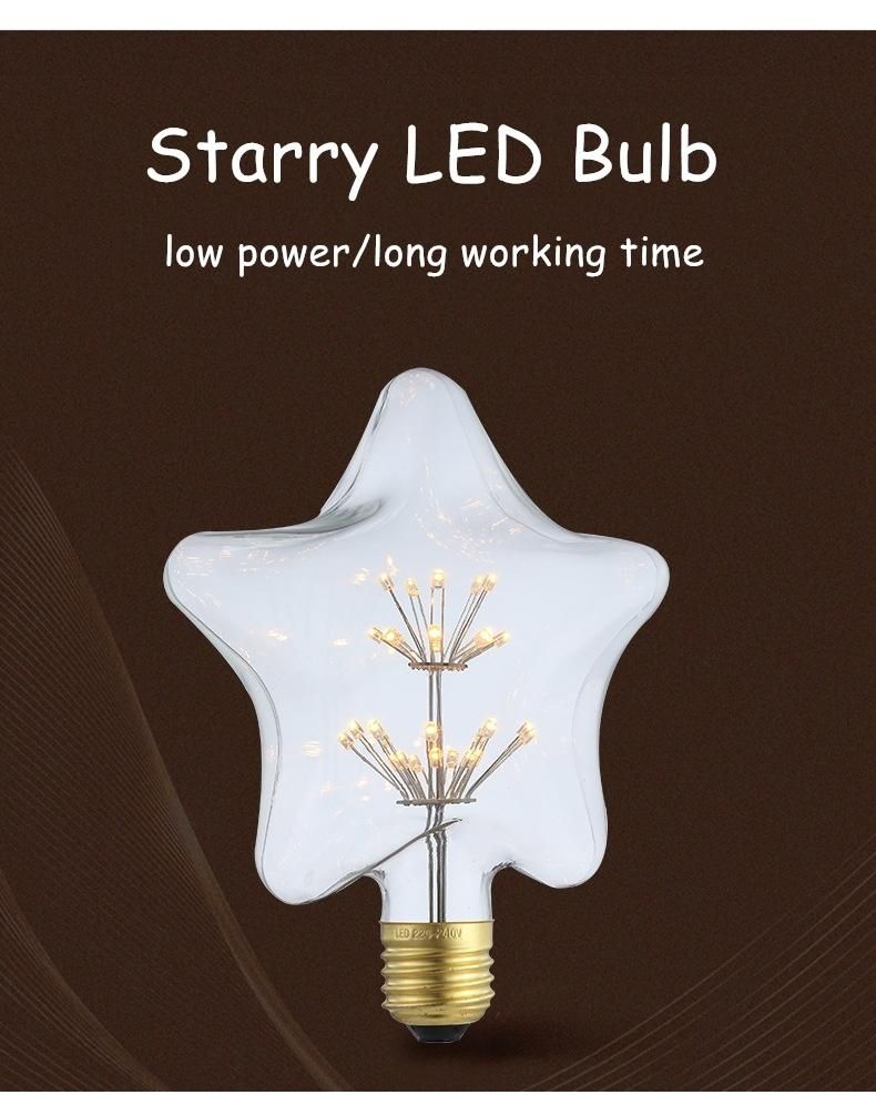 3W Christmas Decorative Starry Twinkling Glass LED Lamp